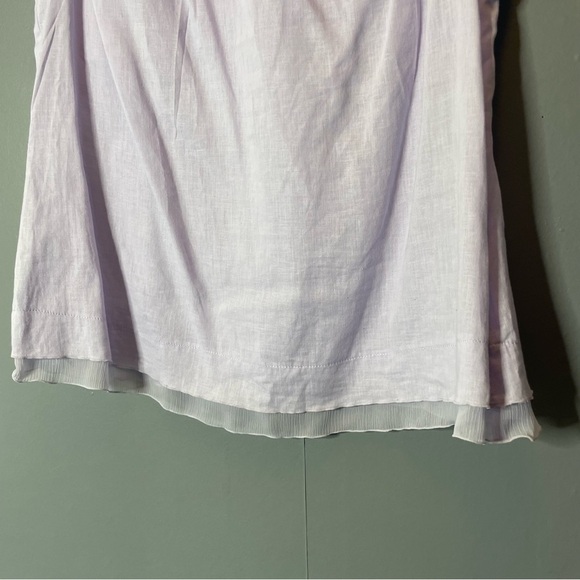 J. Jill Lavender Sleeveless Tank Top pleated front size medium - Picture 3 of 9